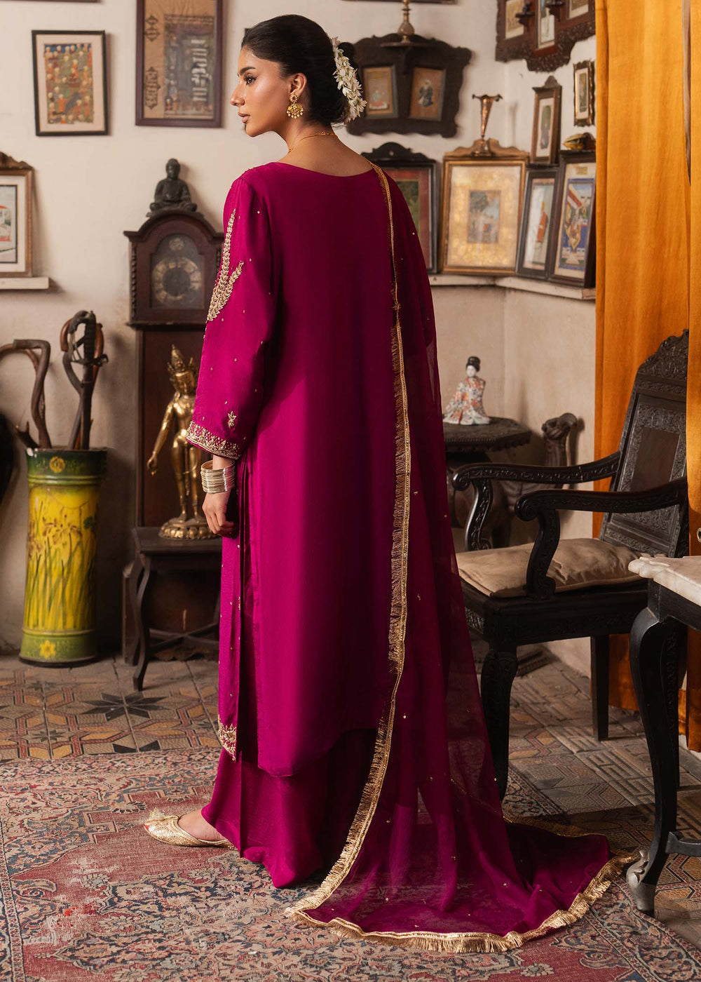 Haseens | Dastakh Pret | Foshina - Dress - available at Maria Faisal in UK and USA.