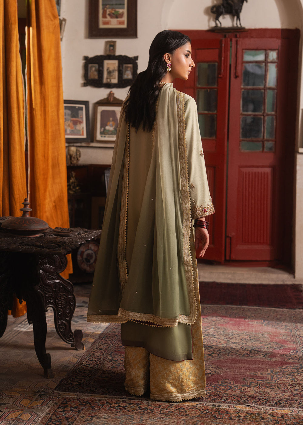 Haseens | Dastakh Pret |Kalpana - Dress - available at Maria Faisal in UK and USA.