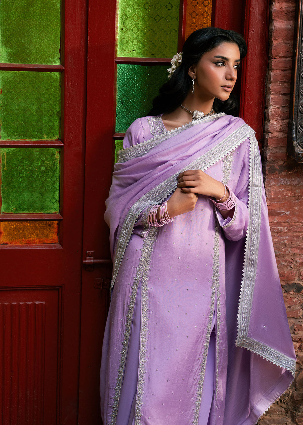 Haseens | Dastakh Pret | Lailaik - Dress - available at Maria Faisal in UK and USA.