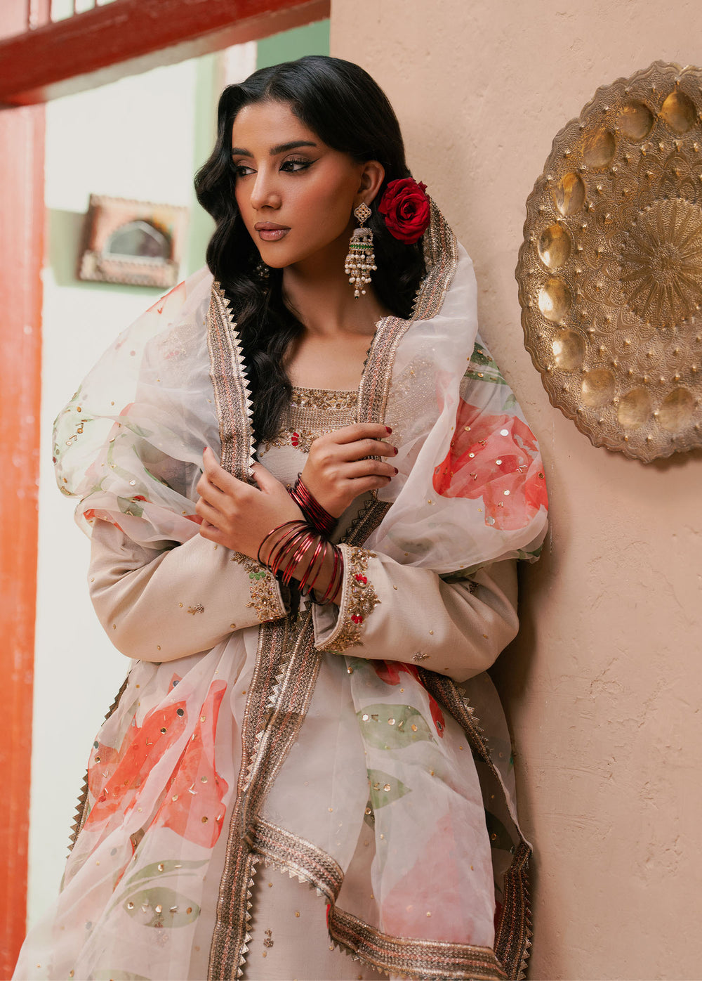 Haseens | Dastakh Pret | Sarapa - Dress - available at Maria Faisal in UK and USA.