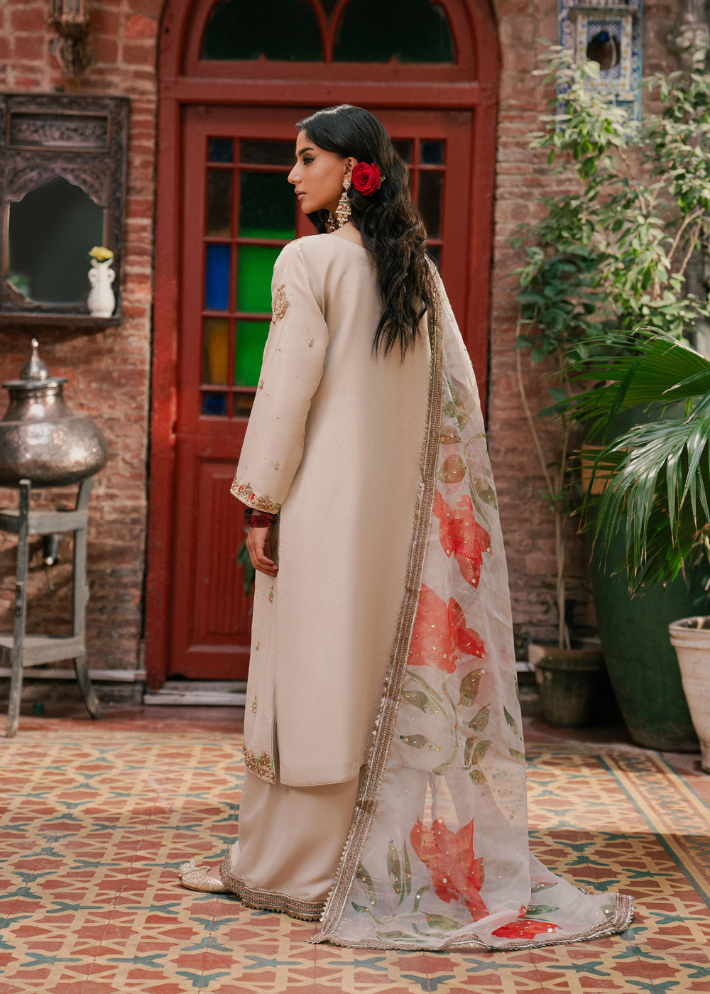 Haseens | Dastakh Pret | Sarapa - Dress - available at Maria Faisal in UK and USA.