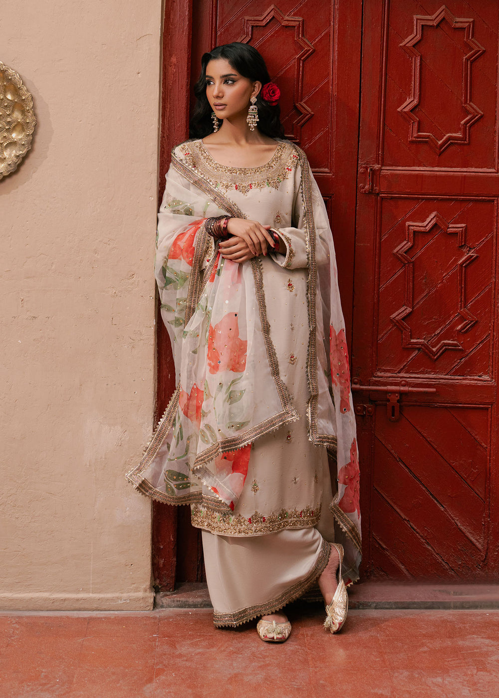 Haseens | Dastakh Pret | Sarapa - Dress - available at Maria Faisal in UK and USA.