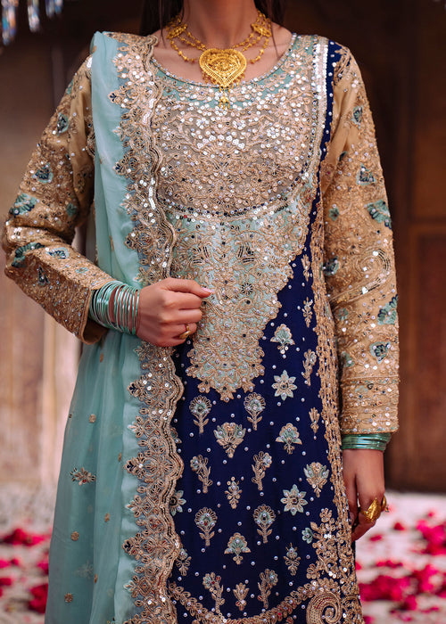 Haseens | Darbar Formals | Sh�hnazr - Dress - available at Maria Faisal in UK and USA.