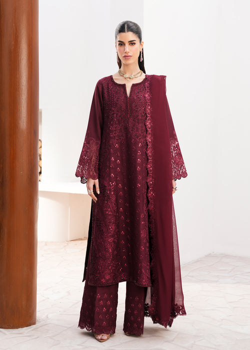 Saira Shakira | Saira Shakira Eid Pret | Garnet Grace - Dress - available at Maria Faisal in UK and USA.