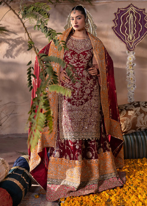 Haseens | Al Noor Formals | Zaib 2 - Dress - available at Maria Faisal in UK and USA.
