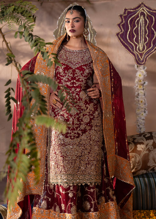 Haseens | Al Noor Formals | Zaib 2 - Dress - available at Maria Faisal in UK and USA.
