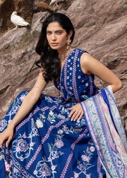 Sadaf Fawad Khan | Lawn 26 | Neel - Dress - available at Maria Faisal in UK and USA.