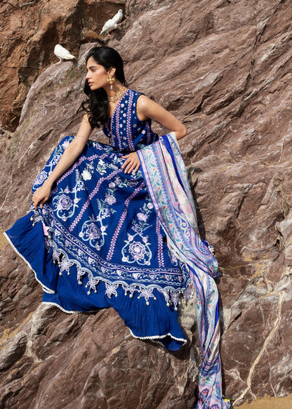 Sadaf Fawad Khan | Lawn 26 | Neel - Dress - available at Maria Faisal in UK and USA.