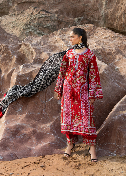 Sadaf Fawad Khan | Lawn 26 | Laal - Dress - available at Maria Faisal in UK and USA.