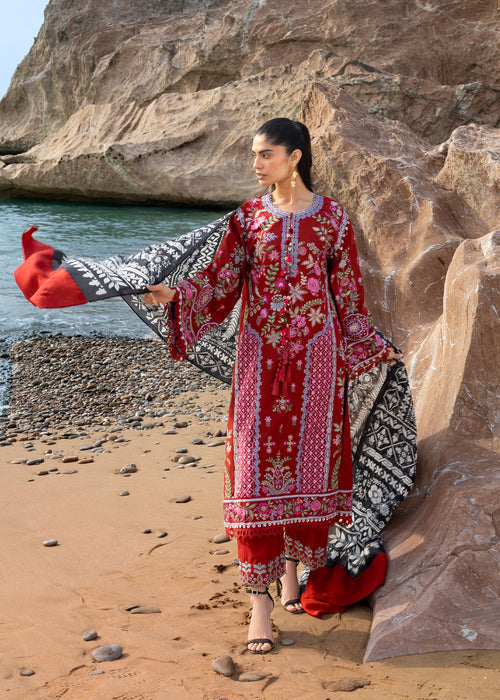 Sadaf Fawad Khan | Lawn 26 | Laal - Dress - available at Maria Faisal in UK and USA.