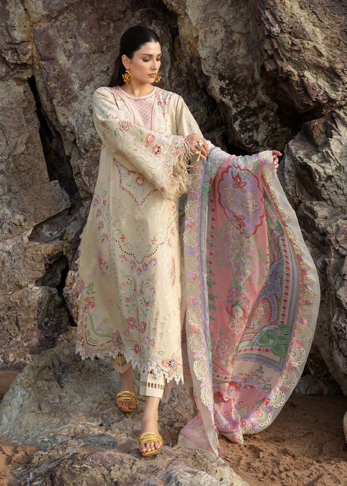 Sadaf Fawad Khan | Lawn 26 | Sunehri - Dress - available at Maria Faisal in UK and USA.