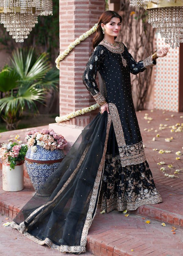 Haseens | Riwayat Luxe | Mehvar Silk - Formal Dress - available at Maria Faisal in UK and USA.