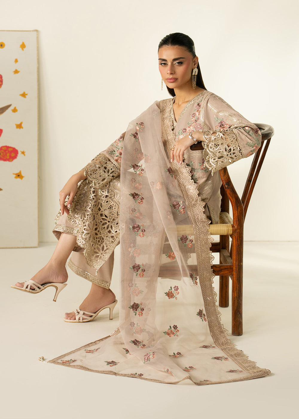 Haseens | Mahra Pret | Zehnoor - Luxury Dress - available at Maria Faisal in UK and USA.