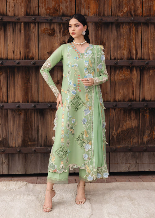 Saira Shakira | Raya Lawn Pret | Celeste Bloom - Luxury Dress - available at Maria Faisal in UK and USA.