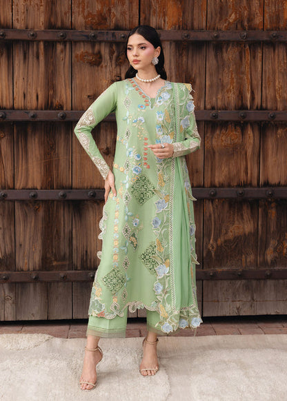 Saira Shakira | Raya Lawn Pret | Celeste Bloom - Luxury Dress - available at Maria Faisal in UK and USA.