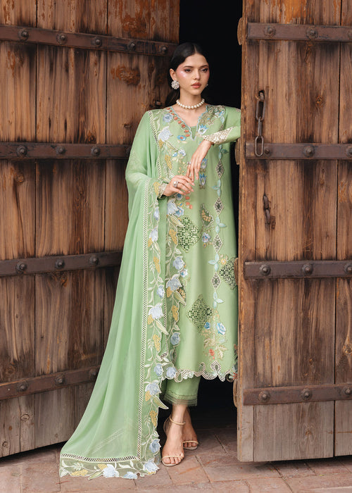 Saira Shakira | Raya Lawn Pret | Celeste Bloom - Luxury Dress - available at Maria Faisal in UK and USA.