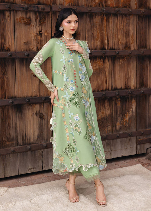 Saira Shakira | Raya Lawn Pret | Celeste Bloom - Luxury Dress - available at Maria Faisal in UK and USA.