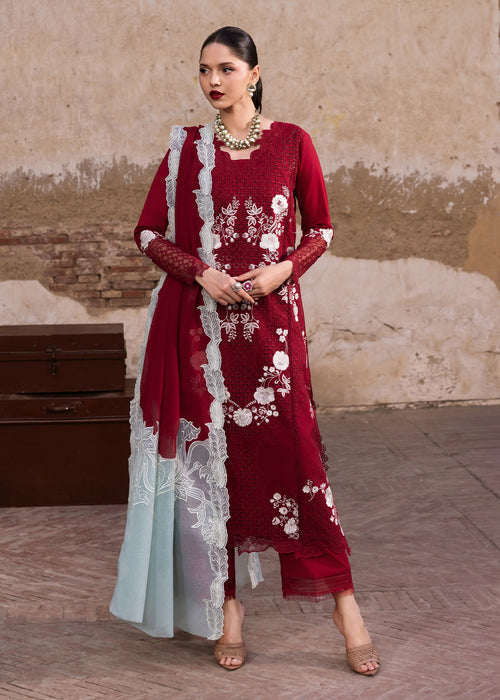 Saira Shakira | Raya Lawn Pret | Elise - Luxury Dress - available at Maria Faisal in UK and USA.