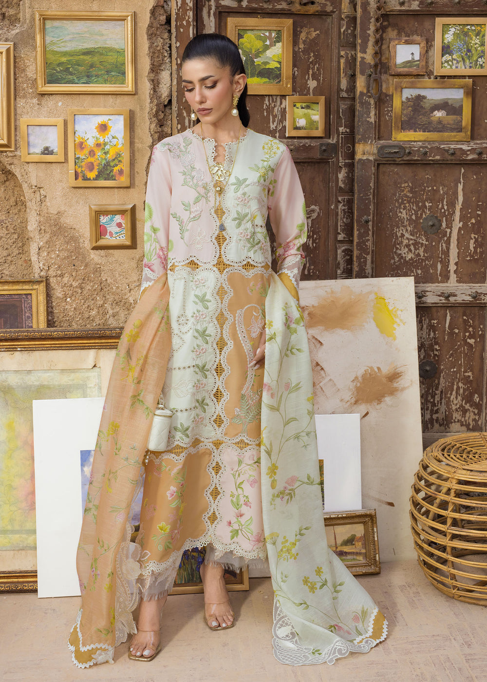 Saira Shakira | Bloom Lawn | LANA 1B - Luxury Dress - available at Maria Faisal in UK and USA.