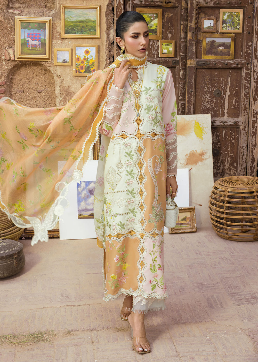Saira Shakira | Bloom Lawn | LANA 1B - Luxury Dress - available at Maria Faisal in UK and USA.