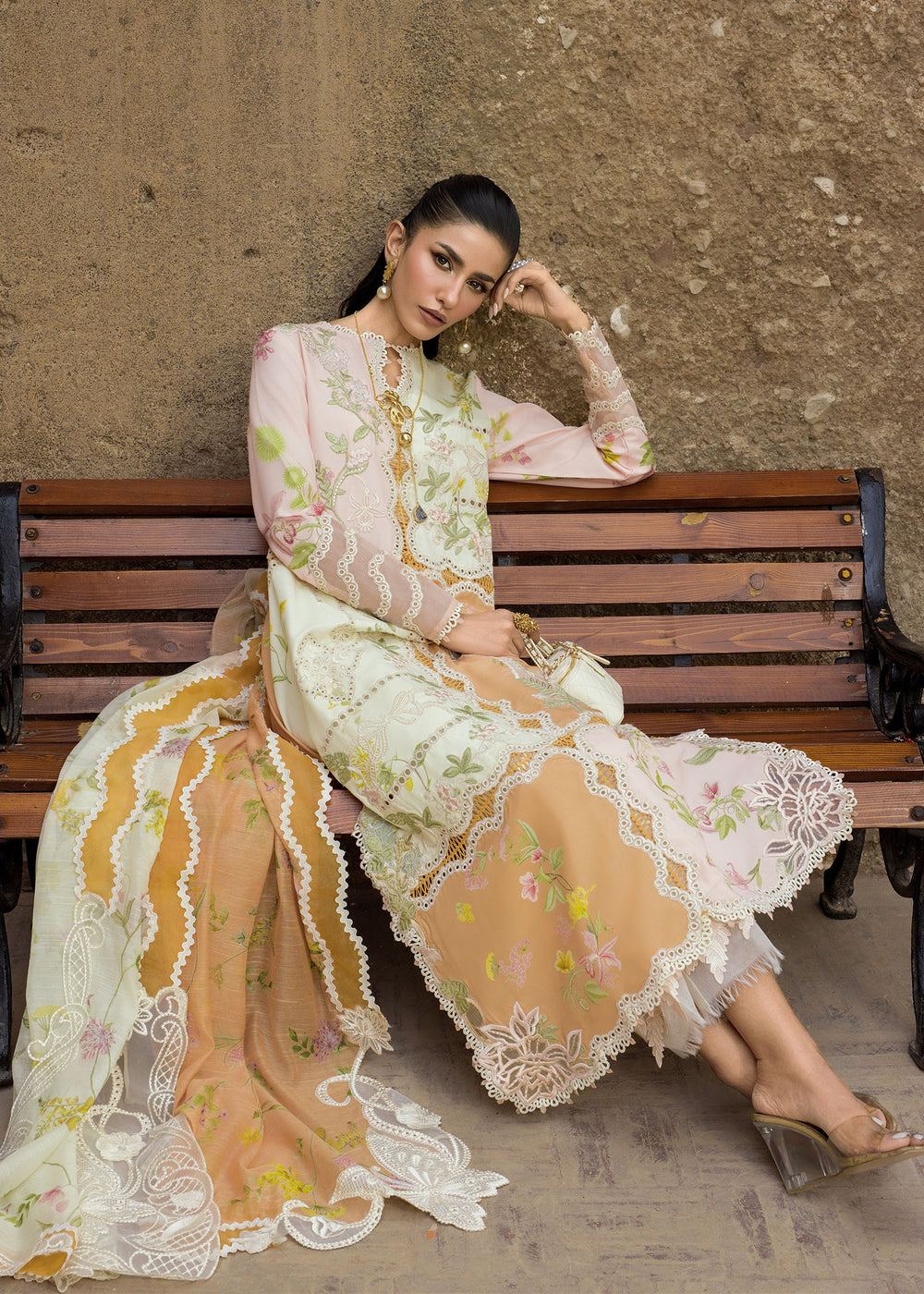 Saira Shakira | Bloom Lawn | LANA 1B - Luxury Dress - available at Maria Faisal in UK and USA.