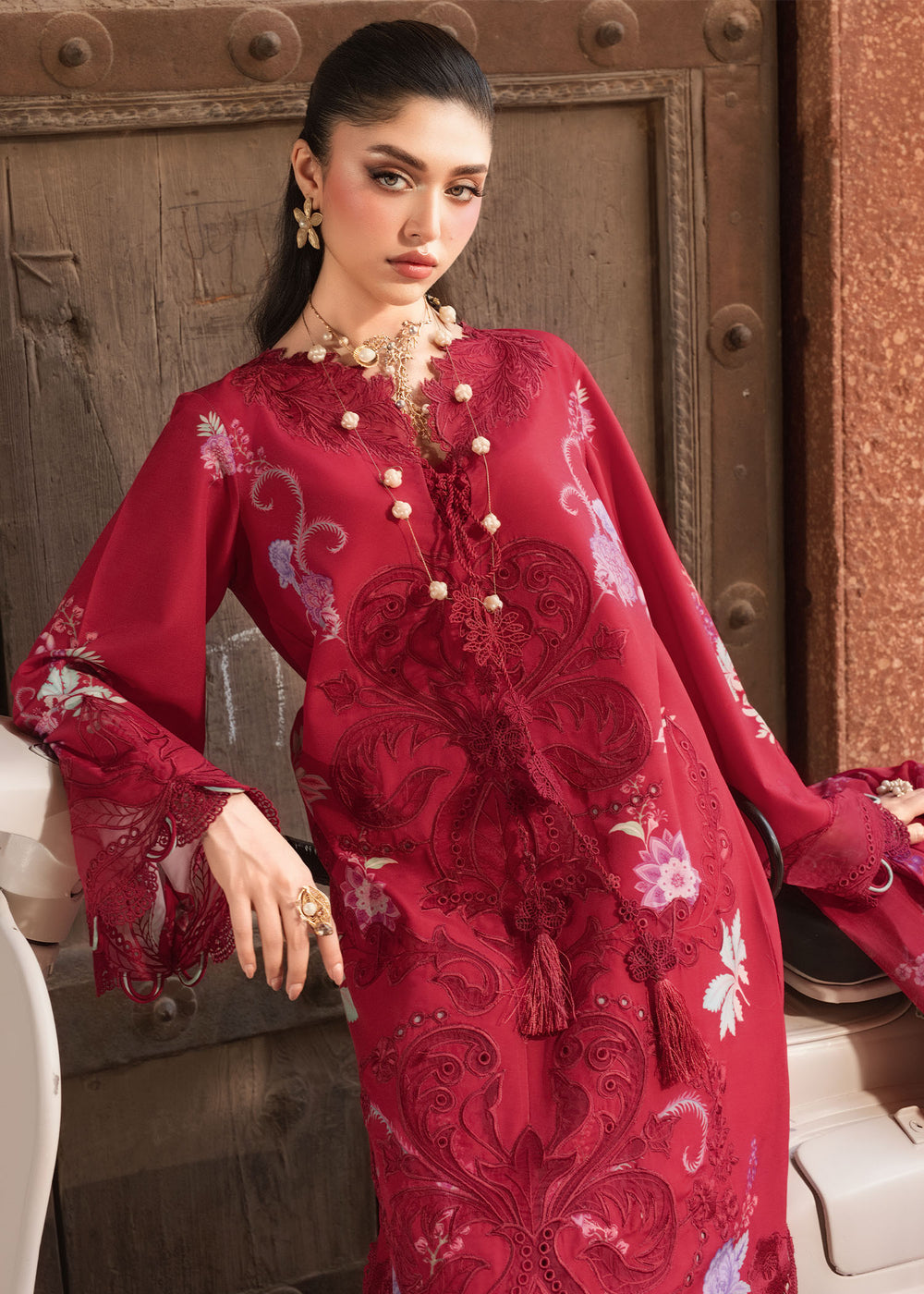 Saira Shakira | Bloom Lawn | ZELIE 1A - Luxury Dress - available at Maria Faisal in UK and USA.