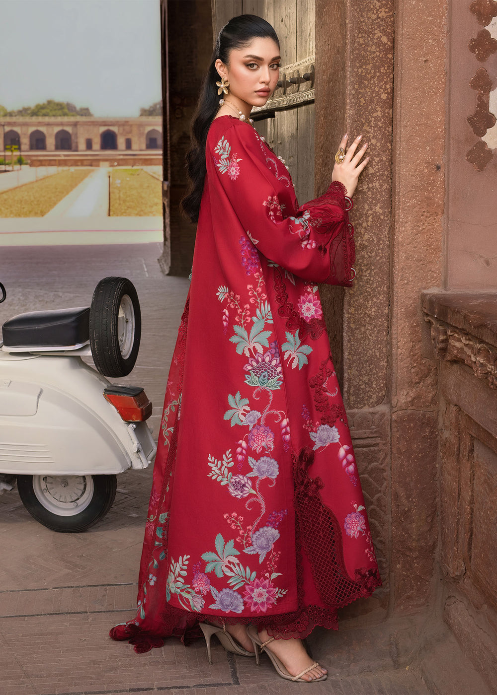 Saira Shakira | Bloom Lawn | ZELIE 1A - Luxury Dress - available at Maria Faisal in UK and USA.