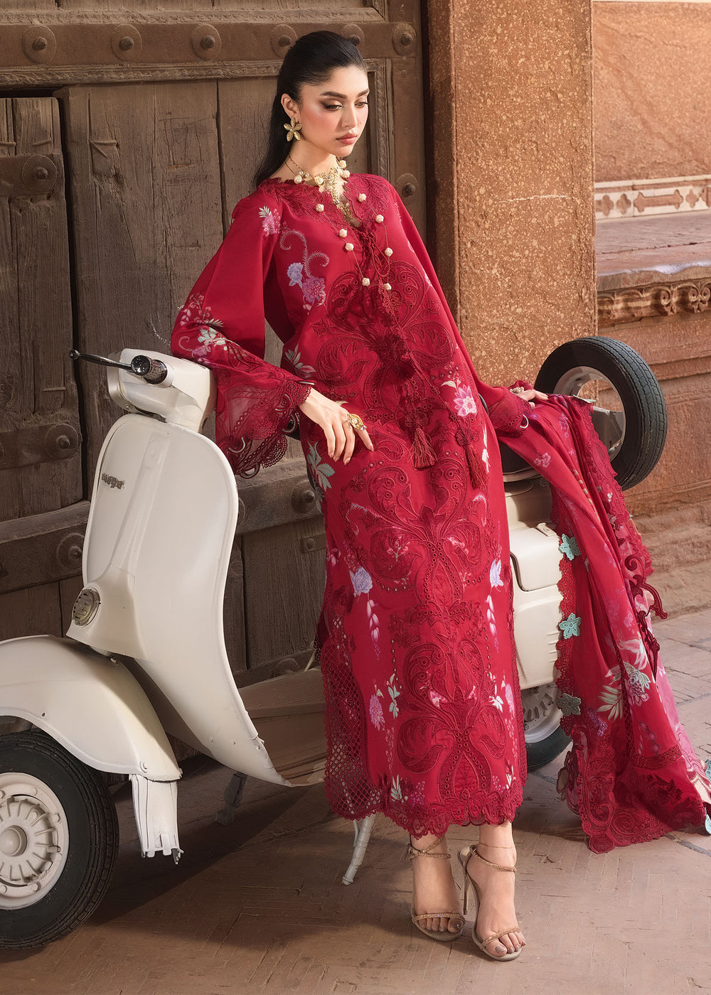 Saira Shakira | Bloom Lawn | ZELIE 1A - Luxury Dress - available at Maria Faisal in UK and USA.