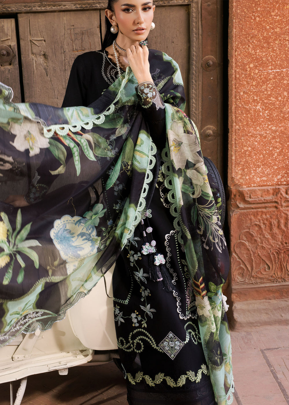 Saira Shakira | Bloom Lawn | ELISE 1A - Luxury Dress - available at Maria Faisal in UK and USA.