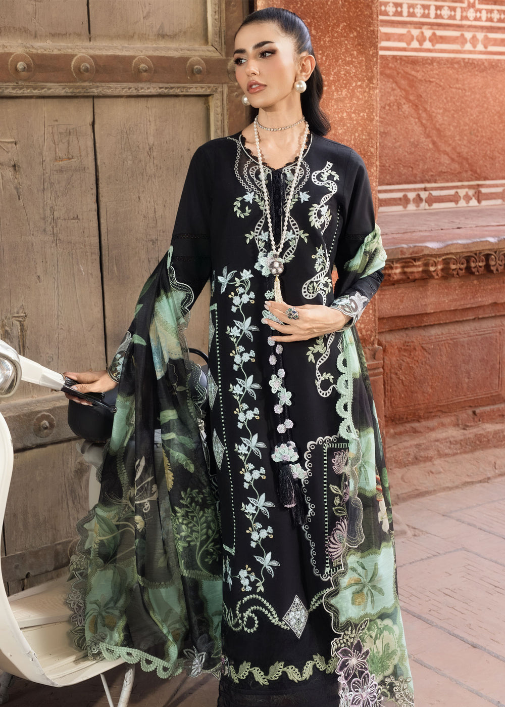 Saira Shakira | Bloom Lawn | ELISE 1A - Luxury Dress - available at Maria Faisal in UK and USA.