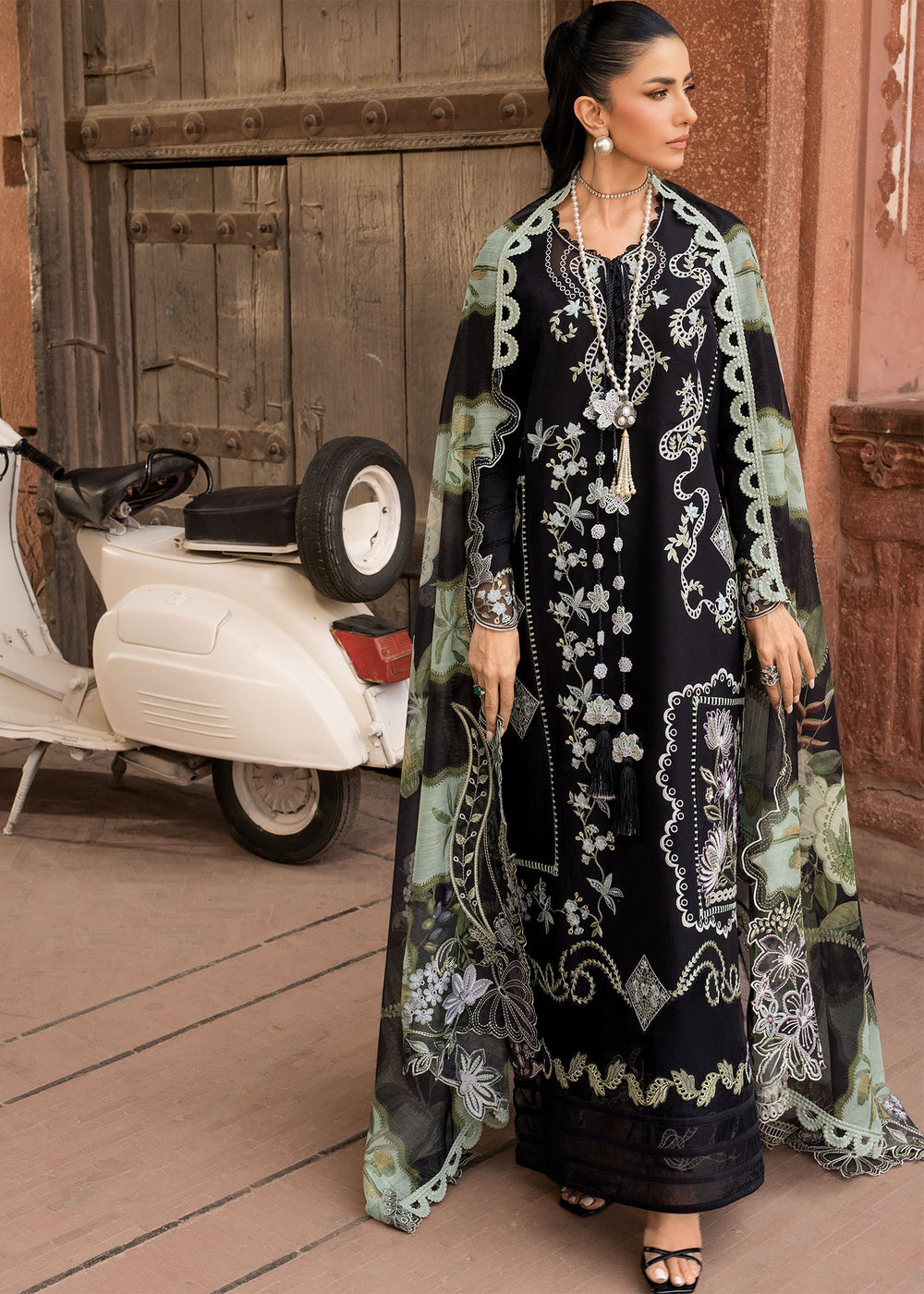 Saira Shakira | Bloom Lawn | ELISE 1A - Luxury Dress - available at Maria Faisal in UK and USA.