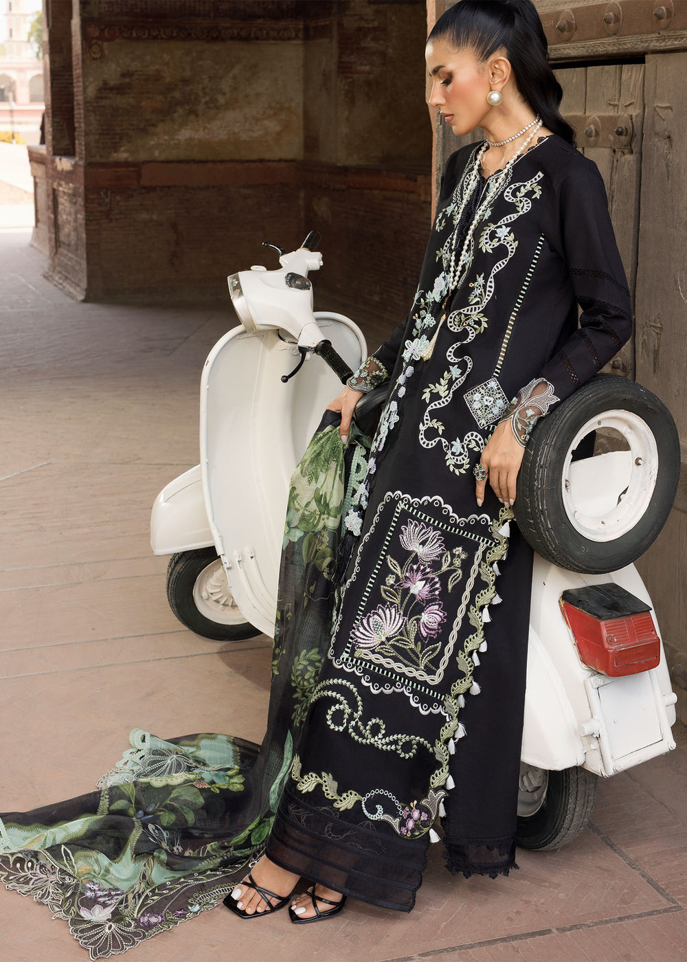 Saira Shakira | Bloom Lawn | ELISE 1A - Luxury Dress - available at Maria Faisal in UK and USA.