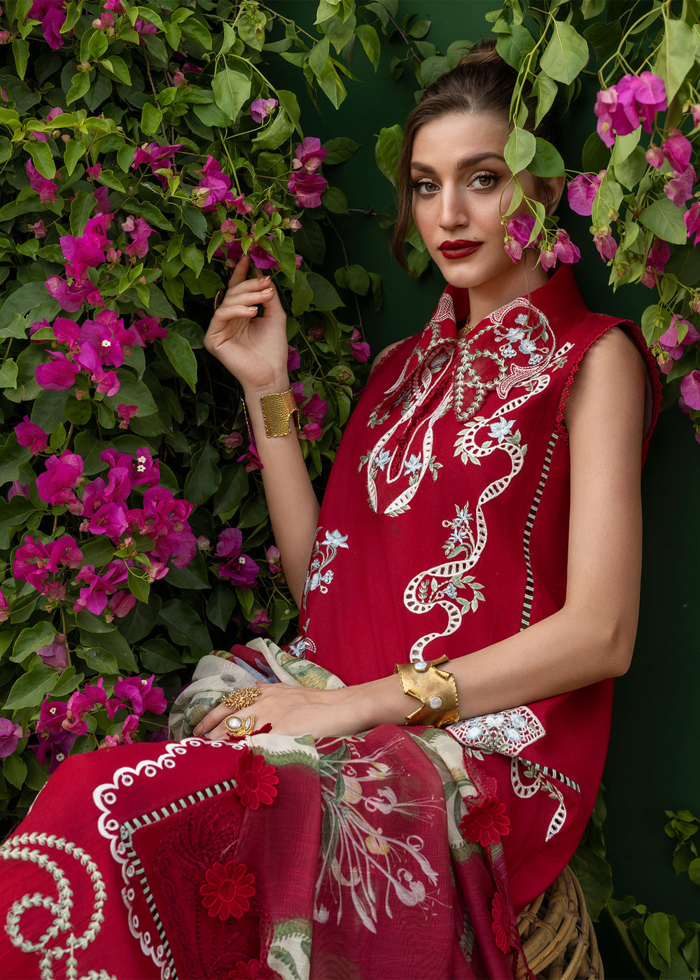 Saira Shakira | Bloom Lawn | ELISE 1B - Luxury Dress - available at Maria Faisal in UK and USA.