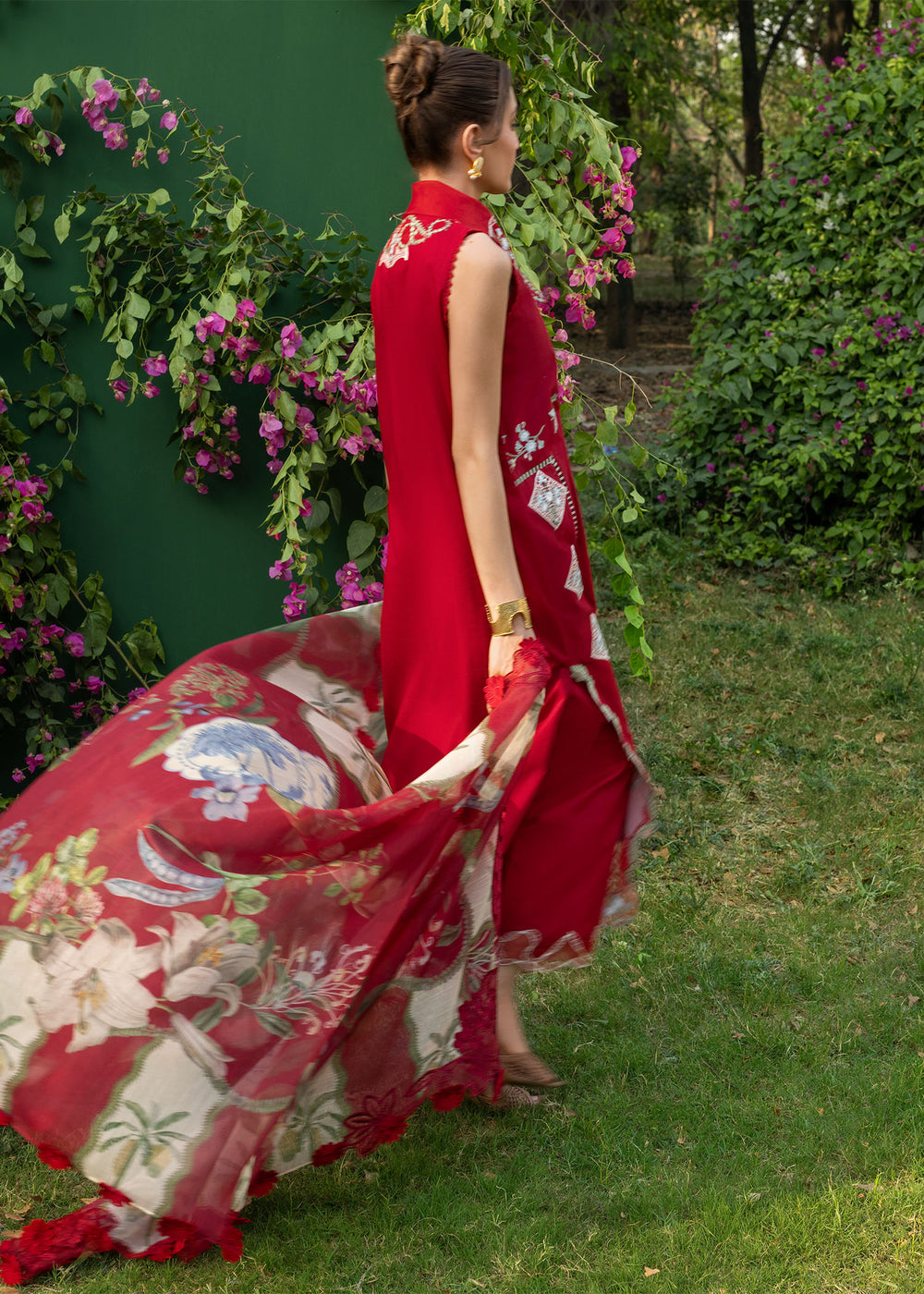 Saira Shakira | Bloom Lawn | ELISE 1B - Luxury Dress - available at Maria Faisal in UK and USA.