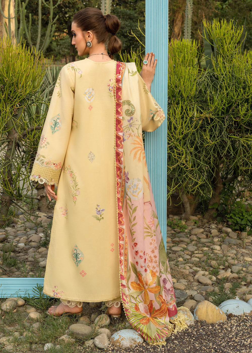 Saira Shakira | Bloom Lawn | MAELLE 1A - Luxury Dress - available at Maria Faisal in UK and USA.