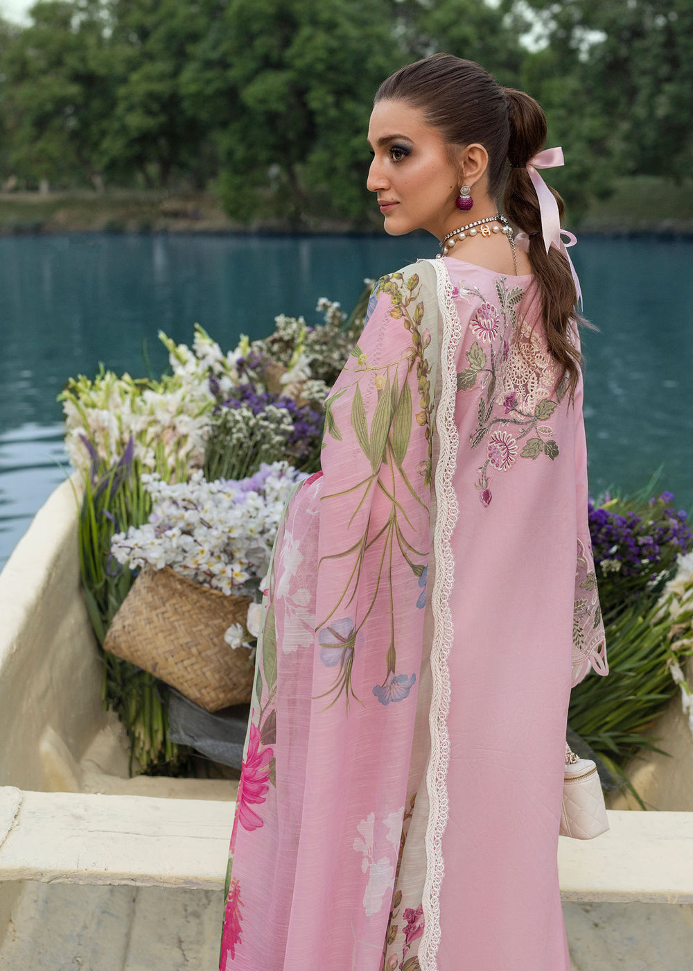 Saira Shakira | Bloom Lawn | IRIS 1A - Luxury Dress - available at Maria Faisal in UK and USA.