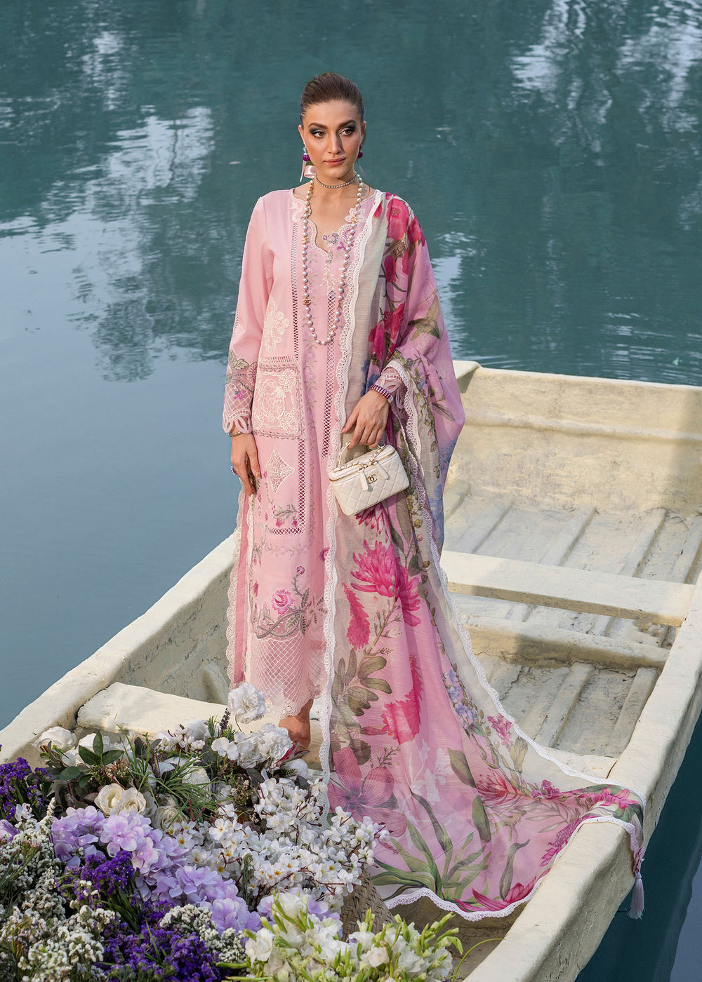 Saira Shakira | Bloom Lawn | IRIS 1A - Luxury Dress - available at Maria Faisal in UK and USA.
