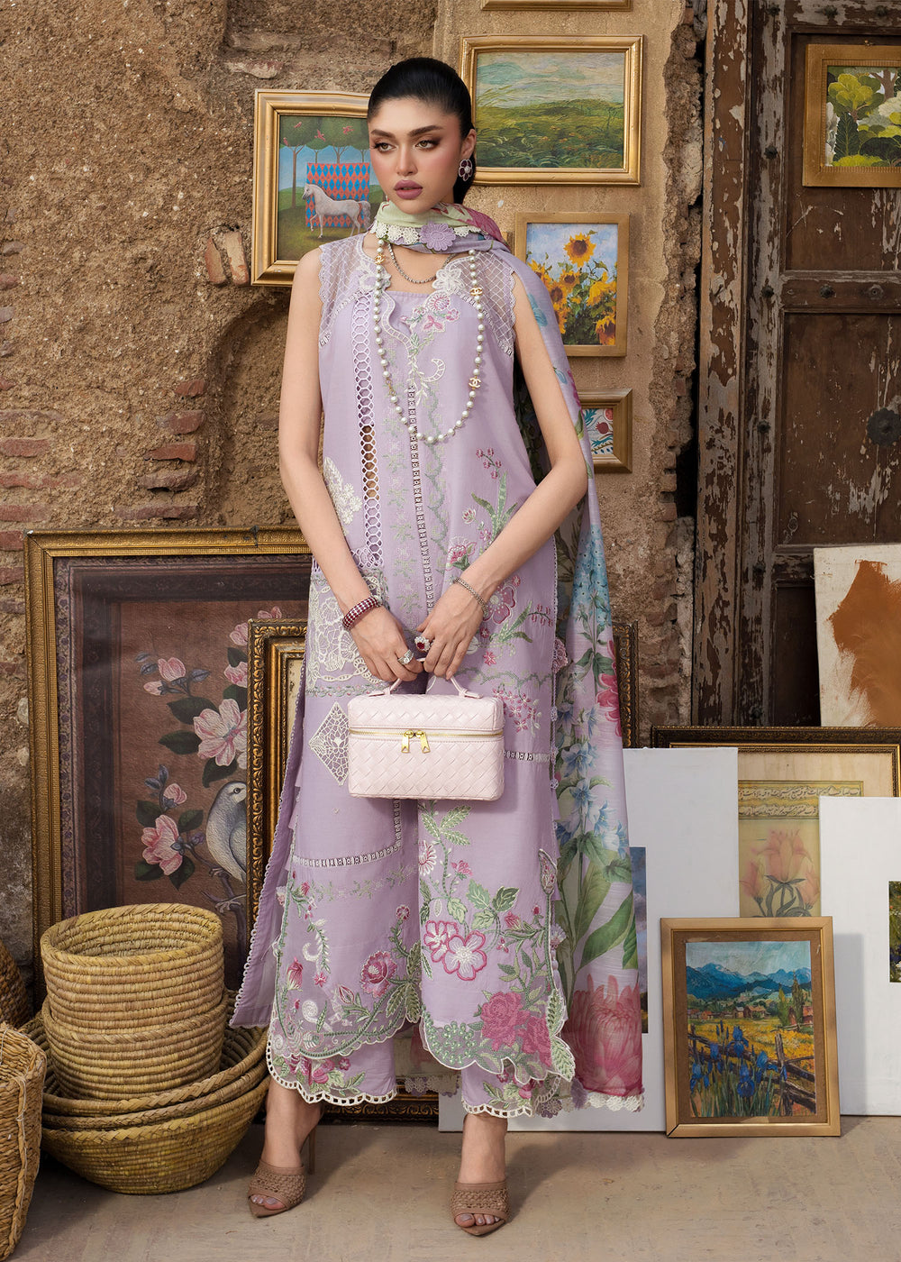 Saira Shakira | Bloom Lawn | IRIS 1B - Luxury Dress - available at Maria Faisal in UK and USA.