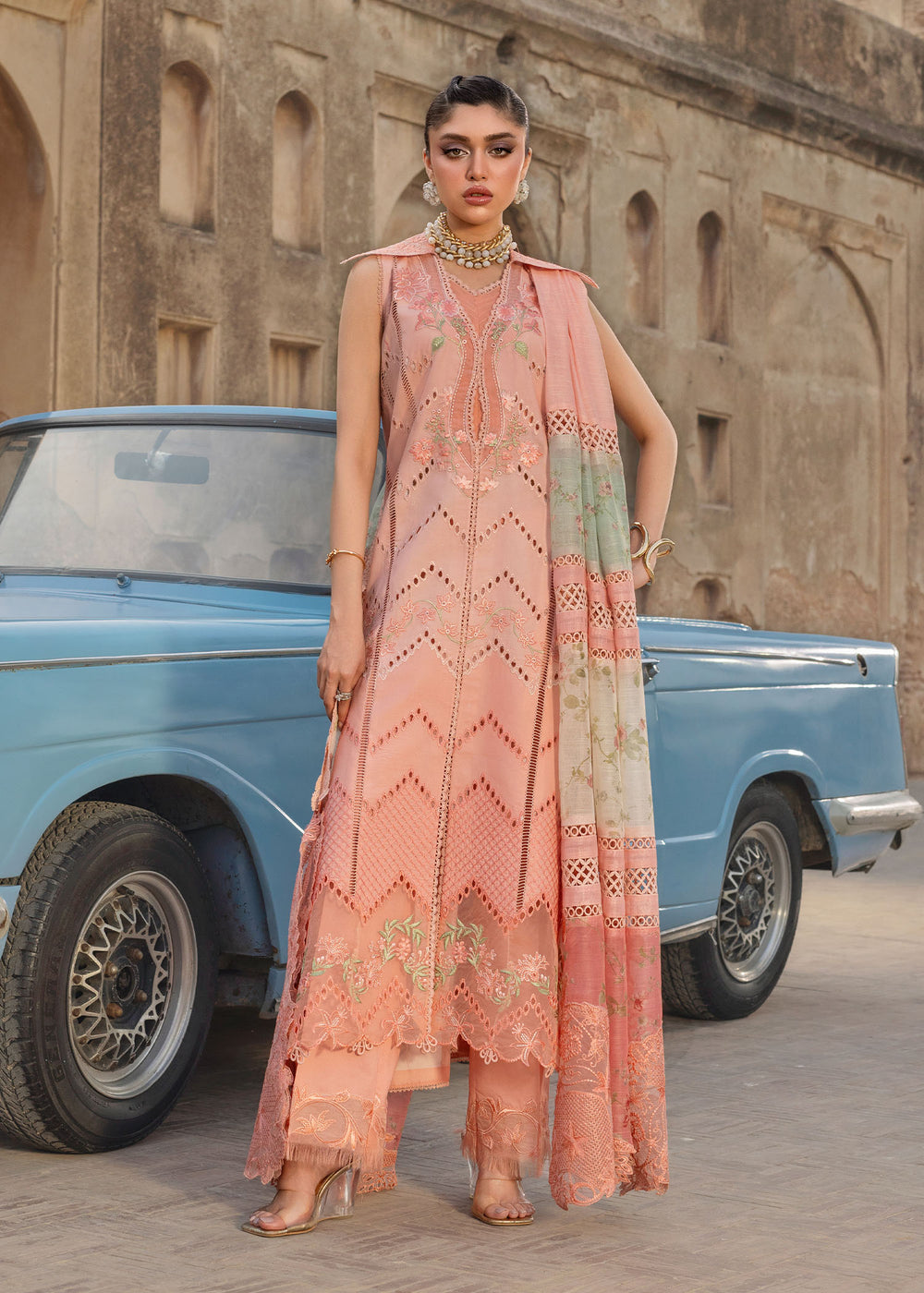 Saira Shakira | Bloom Lawn | AMBRE 1B - Luxury Dress - available at Maria Faisal in UK and USA.