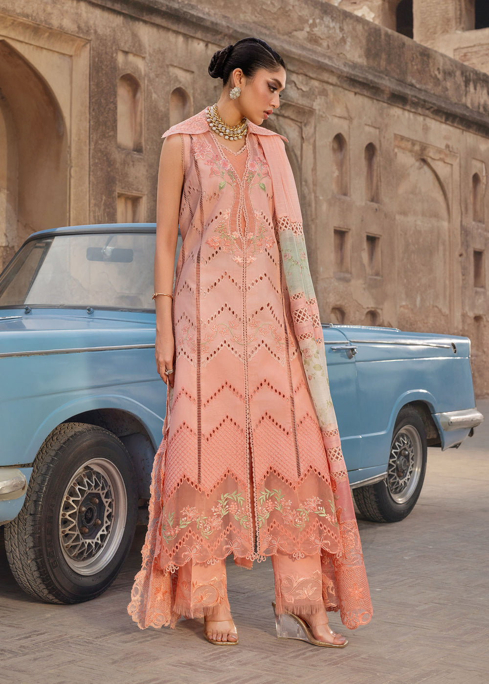 Saira Shakira | Bloom Lawn | AMBRE 1B - Luxury Dress - available at Maria Faisal in UK and USA.