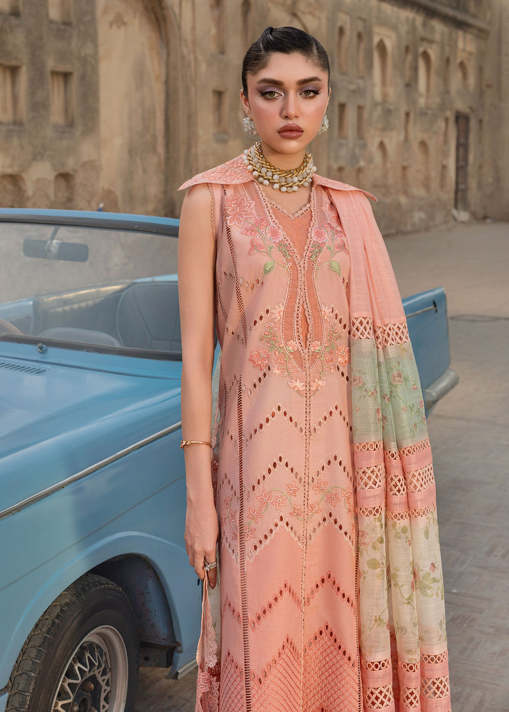 Saira Shakira | Bloom Lawn | AMBRE 1B - Luxury Dress - available at Maria Faisal in UK and USA.