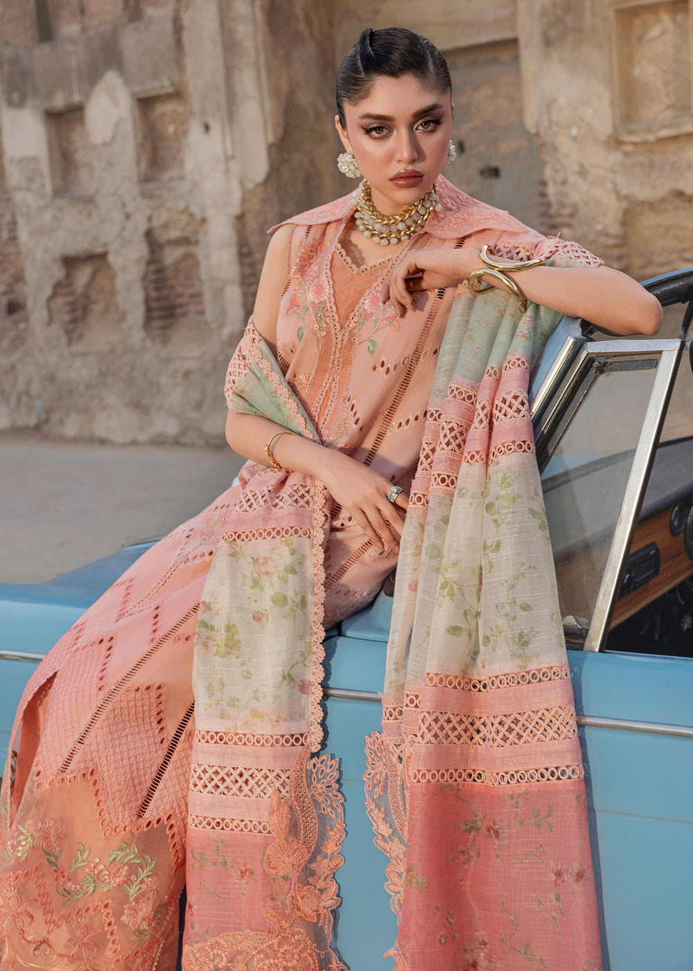 Saira Shakira | Bloom Lawn | AMBRE 1B - Luxury Dress - available at Maria Faisal in UK and USA.