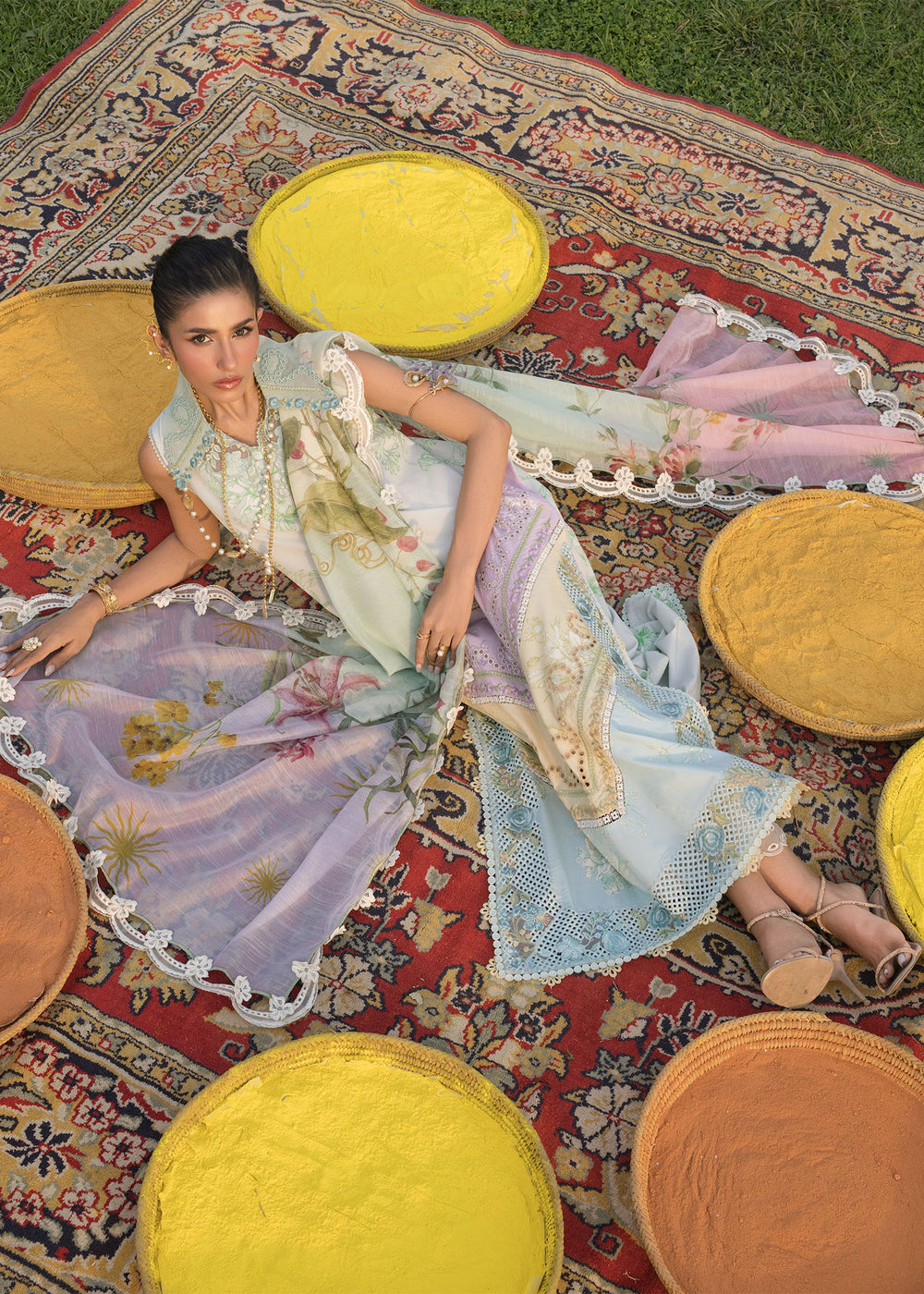 Saira Shakira | Bloom Lawn | AVA 1A - Luxury Dress - available at Maria Faisal in UK and USA.