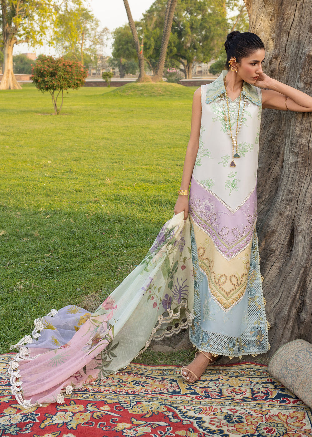 Saira Shakira | Bloom Lawn | AVA 1A - Luxury Dress - available at Maria Faisal in UK and USA.