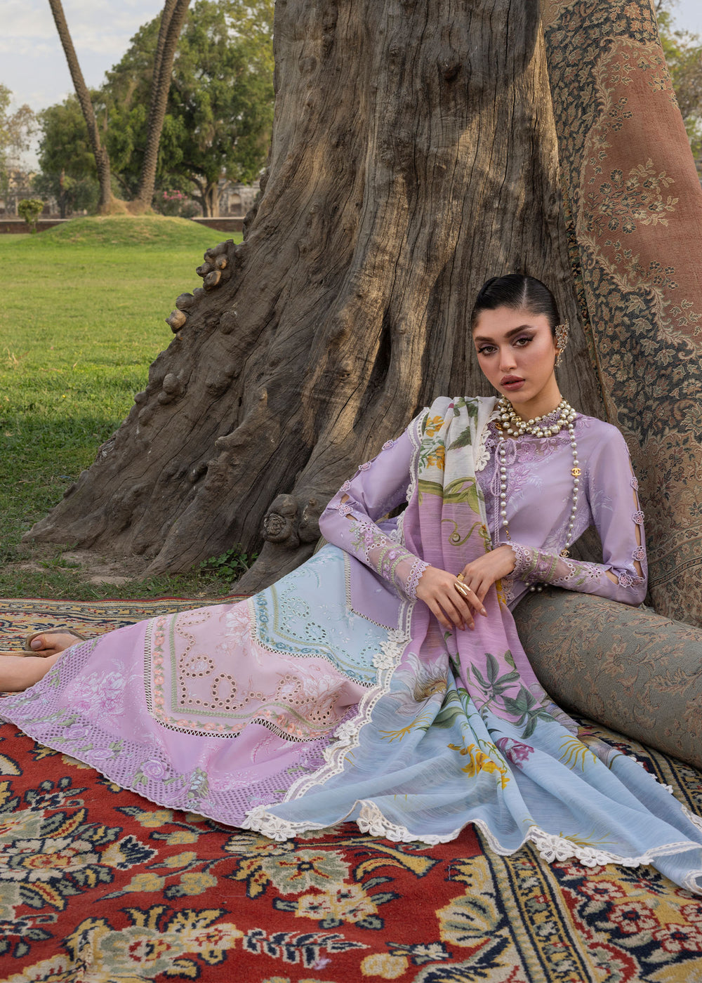 Saira Shakira | Bloom Lawn | AVA 1B - Luxury Dress - available at Maria Faisal in UK and USA.