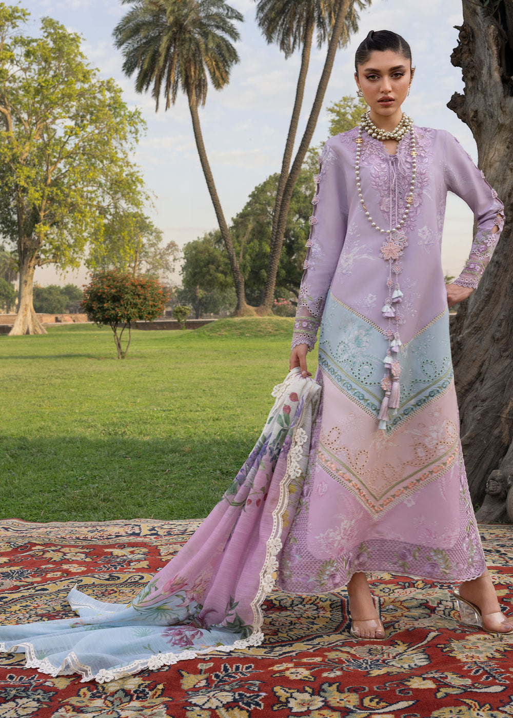 Saira Shakira | Bloom Lawn | AVA 1B - Luxury Dress - available at Maria Faisal in UK and USA.