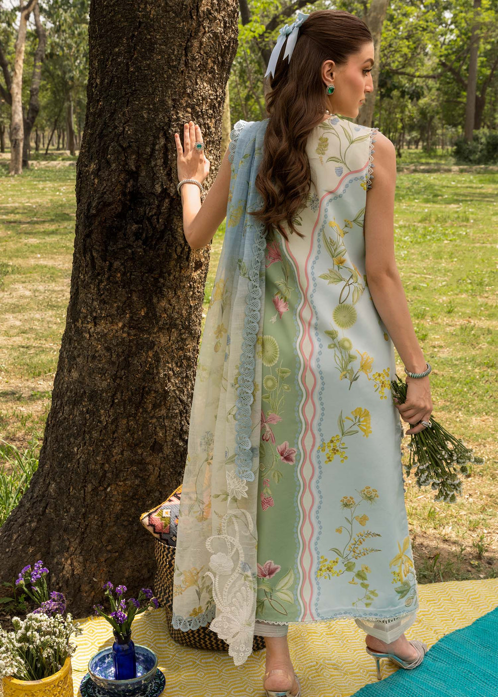 Saira Shakira | Bloom Lawn | LANA 1A - Luxury Dress - available at Maria Faisal in UK and USA.