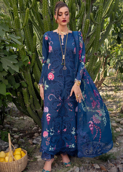 Saira Shakira | Bloom Lawn | ZELIE 1B - Luxury Dress - available at Maria Faisal in UK and USA.