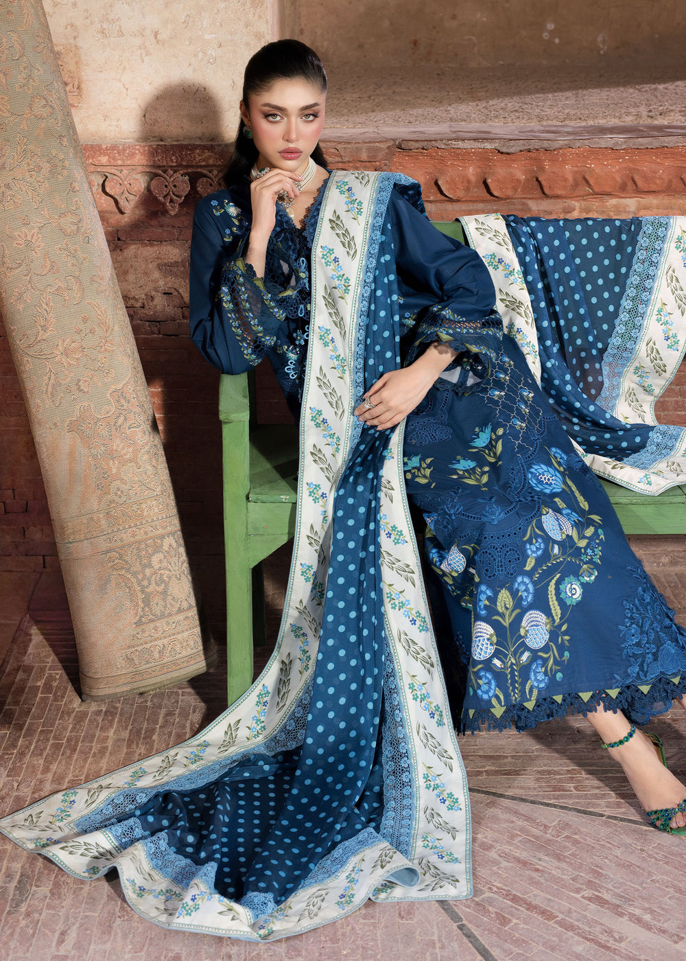 Saira Shakira | Bloom Lawn | LILY 1A - Luxury Dress - available at Maria Faisal in UK and USA.