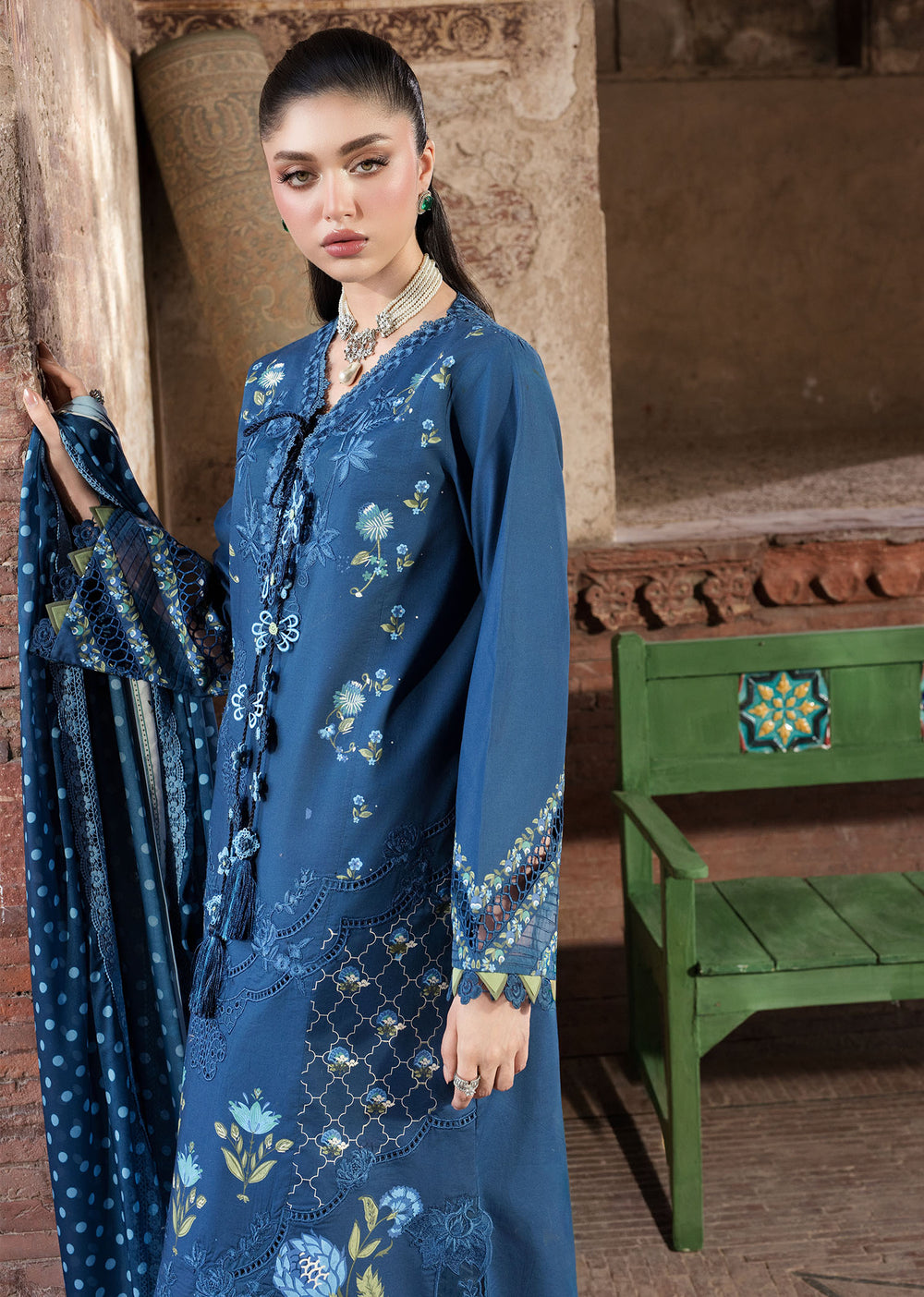 Saira Shakira | Bloom Lawn | LILY 1A - Luxury Dress - available at Maria Faisal in UK and USA.